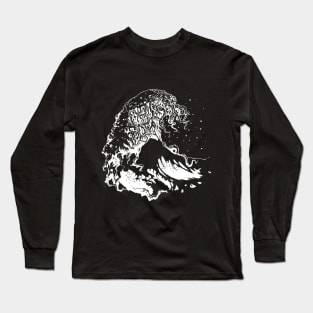 White Monster is a big wave Long Sleeve T-Shirt